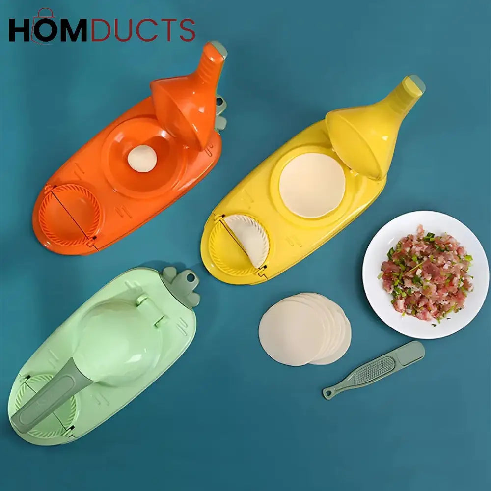 Momos Making, 2 in 1 Dumpling Maker Mould Machine, Kitchen Dumpling Making Tool and Dumpling Puri Maker