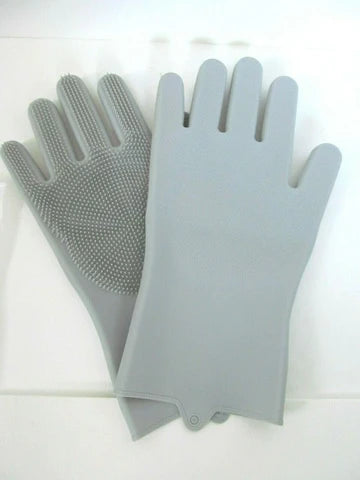 Silicone Washing Full Finger Gloves – For Home (random Colors)