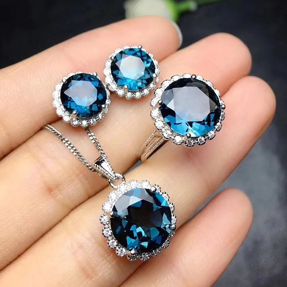 New set ring earrings pendant women jewelry